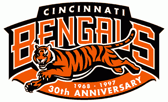 Cincinnati Bengals 1997 Anniversary Logo DIY iron on transfer (heat transfer)